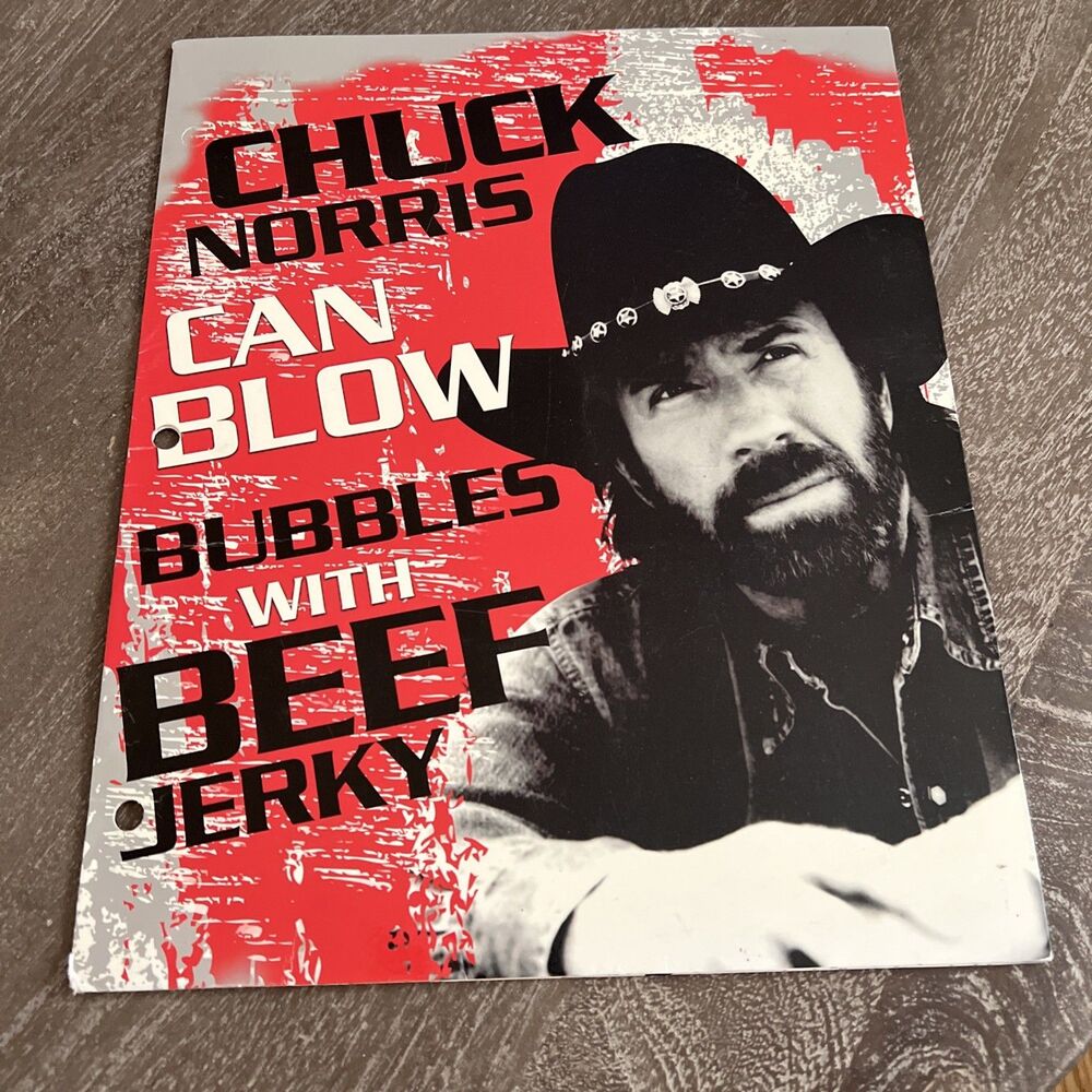 Chuck Norris︱Can Blow Bubbles with Beef Jerky︱Folder︱2008